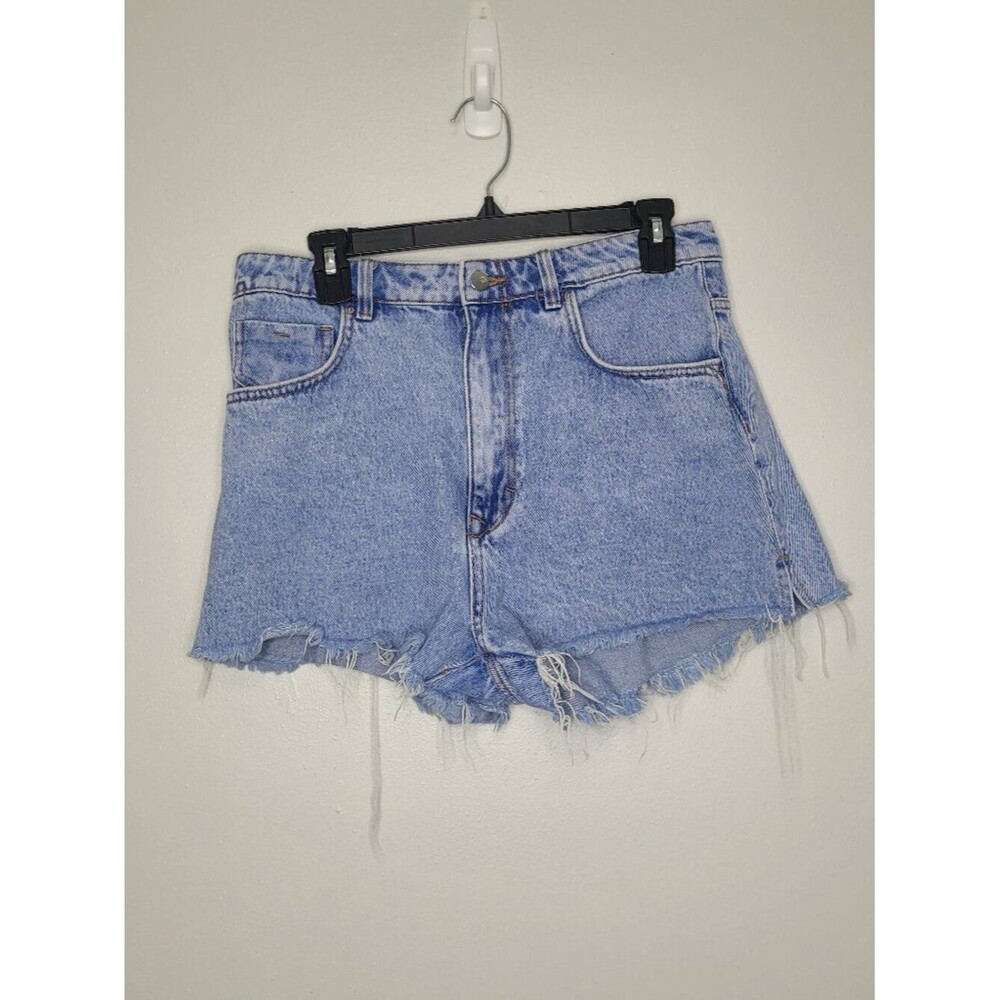 Zara denim raw hem cut off high rise shorts size 10
